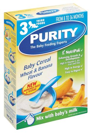 purity cereal for babies