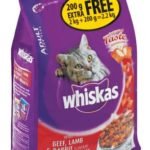 Whiskas Adult Cat Food Beef, Lamb & Rabbit - 2kg